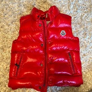 Little boys red moncler vest Authentic